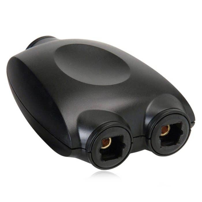 QHG03 SPDIF-Schalter/Splitter mit quadratischer Öffnung, 1 Eingang und 2 Ausgängen, mit IR-Fernbedienung – Bild 1