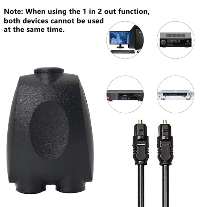 QHG03 SPDIF-Schalter/Splitter mit quadratischer Öffnung, 1 Eingang und 2 Ausgängen, mit IR-Fernbedienung – Bild 3