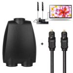 QHG03 SPDIF-Schalter/Splitter mit quadratischer Öffnung, 1 Eingang und 2 Ausgängen, mit IR-Fernbedienung – Bild 4