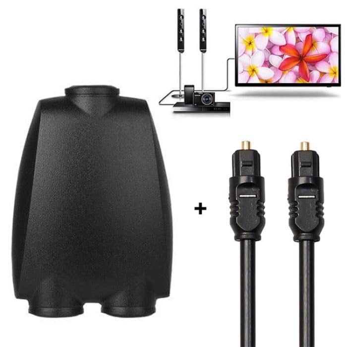 QHG03 SPDIF-Schalter/Splitter mit quadratischer Öffnung, 1 Eingang und 2 Ausgängen, mit IR-Fernbedienung – Bild 4