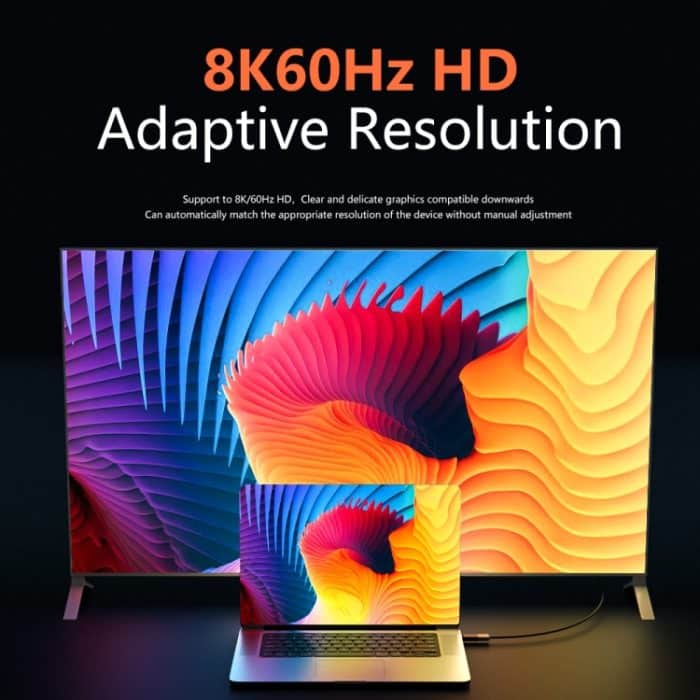 8K 60Hz HDMI-Buchse auf DP-Stecker-Adapter – Bild 6
