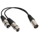 30 cm 3 Pin XLR CANNON 1 Stecker auf 2 Buchse Audio-Anschlussadapterkabel für Mikrofon- / Audiogeräte