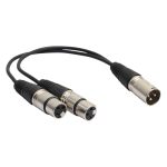 30 cm 3 Pin XLR CANNON 1 Stecker auf 2 Buchse Audio-Anschlussadapterkabel für Mikrofon- / Audiogeräte – Bild 2