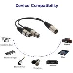 30 cm 3 Pin XLR CANNON 1 Stecker auf 2 Buchse Audio-Anschlussadapterkabel für Mikrofon- / Audiogeräte – Bild 4