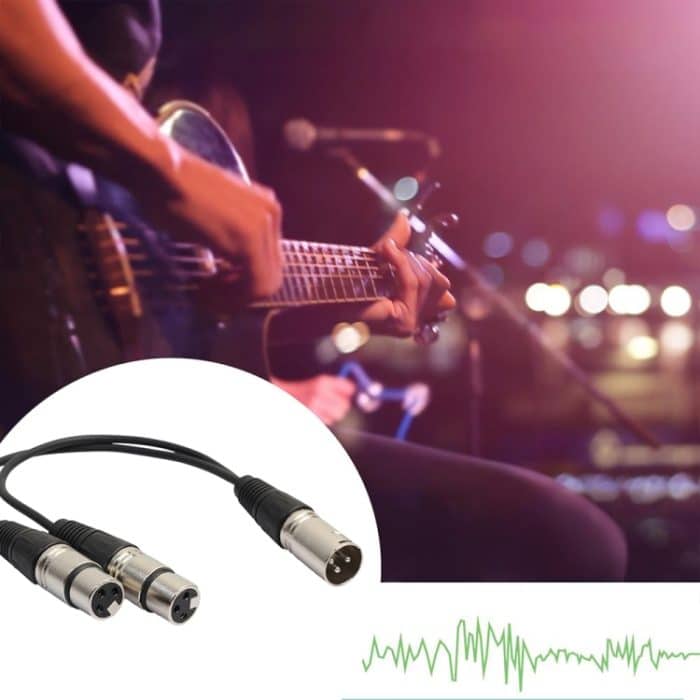 30 cm 3 Pin XLR CANNON 1 Stecker auf 2 Buchse Audio-Anschlussadapterkabel für Mikrofon- / Audiogeräte – Bild 5