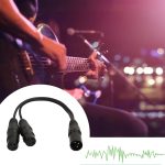 30 cm langes 3-poliges XLR-CANNON-Audio-Stecker-Adapterkabel mit 1 Stecker auf 2 Buchsen für Mikrofon-/Audiogeräte, 1 Male to 2 Female – Bild 5