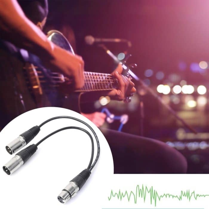 30 cm 3-poliger XLR-CANNON 1 Adapterkabel für Buchse und 2 Stecker für Mikrofon- / Audiogeräte – Bild 4