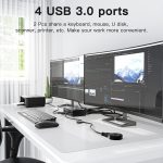 KC-KVM202AS 4K 60 Hz USB3.0 HDMI Dual Display KVM-Umschalter unterstützt EDID Analog Lock Screen – Bild 6