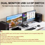 KC-KVM212DH 4K 60 Hz USB3.0 DP Dual-Display-KVM-Umschalter mit MST-Dual-Screen-Erweiterungsreplikation – Bild 6