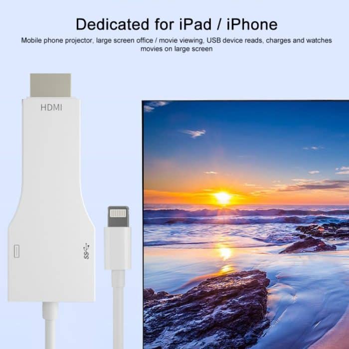 NK-1078 8 Pin bis HDMI-Stecker + USB-Buchstabe-Adapterkabel, Länge: 1m – Bild 4