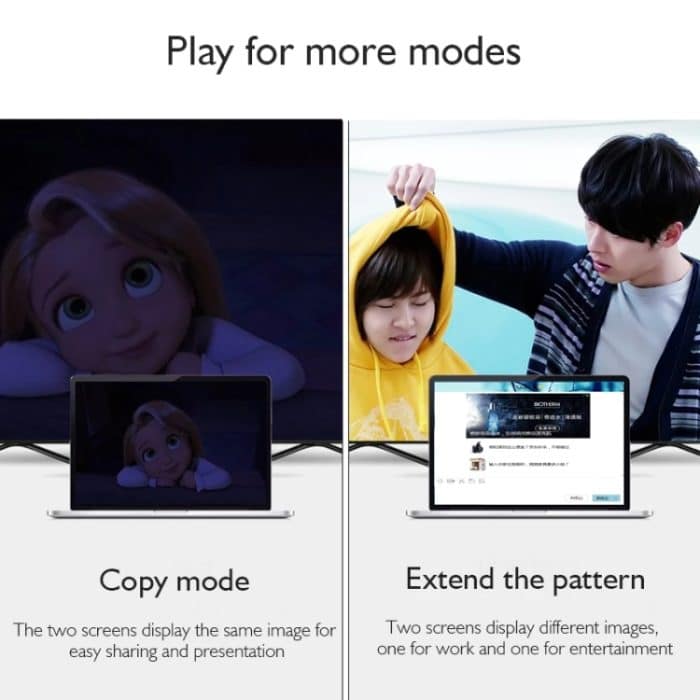 TC026 1,8m 1080P USB-C / Typ-C-Stecker an VGA-Stecker-Adapterkabel – Bild 5