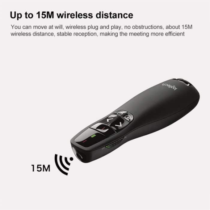 Logitech R400 2.4GHz Wireless Presenter PPT Fernbedienungsstift – Bild 5