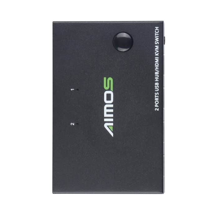 AIMOS AM-KVM201CC 2 Anschlüsse USB HUB HDMI KVM-Switch ohne Verlängerungskabel – Bild 3