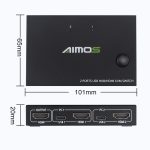 AIMOS AM-KVM201CC 2 Anschlüsse USB HUB HDMI KVM-Switch ohne Verlängerungskabel – Bild 4