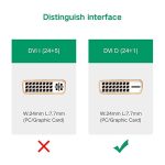 UGREEN MM119 1080P Full-HD-VGA-zu-DVI-Adapterkabel (24 + 1) für Computer, PC, Laptop, HDTV, Projektor, DVD-Grafikkarte und weitere VGA / DVI-fähige Geräte, Kabellänge: 50 cm – Bild 4