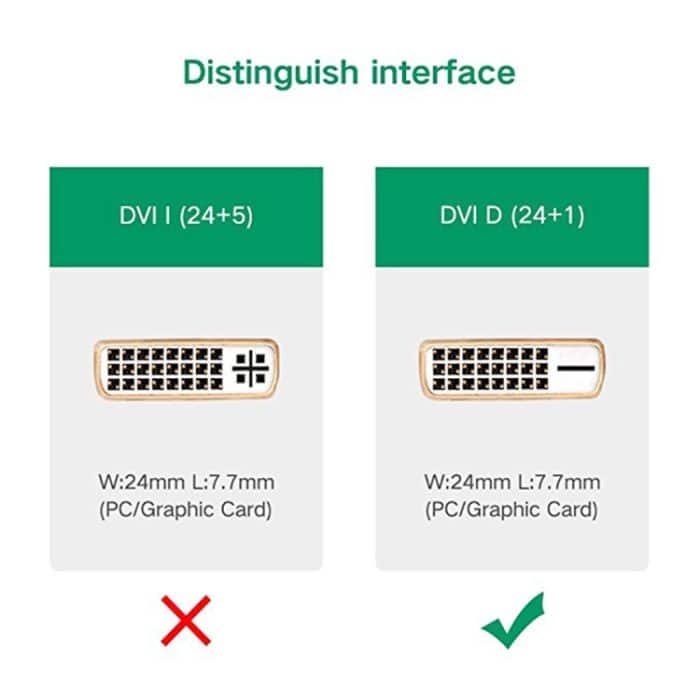UGREEN MM119 1080P Full-HD-VGA-zu-DVI-Adapterkabel (24 + 1) für Computer, PC, Laptop, HDTV, Projektor, DVD-Grafikkarte und weitere VGA / DVI-fähige Geräte, Kabellänge: 50 cm – Bild 4