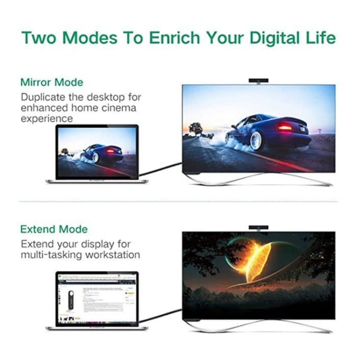 UGREEN MM119 1080P Full-HD-VGA-zu-DVI-Adapterkabel (24 + 1) für Computer, PC, Laptop, HDTV, Projektor, DVD-Grafikkarte und weitere VGA / DVI-fähige Geräte, Kabellänge: 50 cm – Bild 5