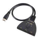 3 x 1 4K 60Hz HDMI Bidirektionaler Umschalter mit Pigtail-HDMI-Kabel