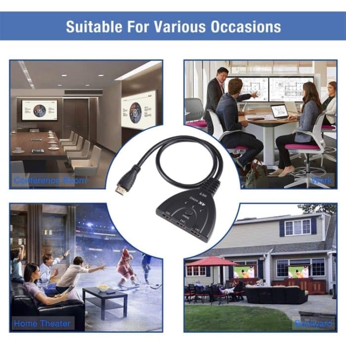 3 x 1 4K 60Hz HDMI-Umschalter mit Pigtail-HDMI-Kabel – Bild 6