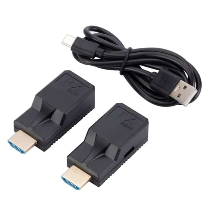PC4273.jpg 60 m RJ45-auf-HDMI-Netzwerk-Extender, mit Kabel – Bild 1