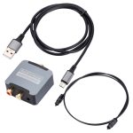 Digital-zu-Analog-3,5-Koaxial-Audiokonverter, Host + USB-Kabel + Glasfaserkabel – Bild 2