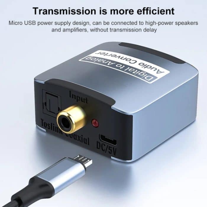 Digital-zu-Analog-3,5-Koaxial-Audiokonverter, Host + USB-Kabel + Glasfaserkabel – Bild 7