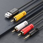 Koaxialer Audio-zu-3,5-mm- + Dual-RCA-Konverter