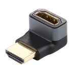 HDMI-Stecker auf HDMI-Buchse, 90-Grad-Winkelkopf-Adapter aus Aluminiumlegierung, HDMI Female to HDMI Female