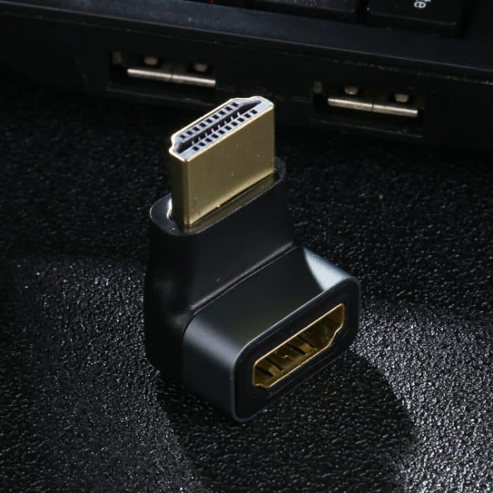 HDMI-Stecker auf HDMI-Buchse, 90-Grad-Winkelkopf-Adapter aus Aluminiumlegierung, HDMI Female to HDMI Female – Bild 5