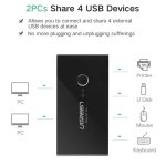 Ugreen USB Switch Selector 2 USB-Anschlüsse teilen sich 4 USB-Anschlüsse Switcher-Adapter für Maus, Tastatur, Drucker – Bild 5