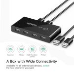 Ugreen USB Switch Selector 2 USB-Anschlüsse teilen sich 4 USB-Anschlüsse Switcher-Adapter für Maus, Tastatur, Drucker – Bild 7