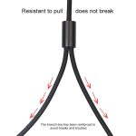 REXLIS 3635 3,5-mm-Stecker mit doppeltem Cinch-Vergoldungsstecker Schwarz geflochtenes Audiokabel aus schwarzer Baumwolle für aktiven Lautsprecher mit Cinch-Eingangsschnittstelle, Länge: 1 m – Bild 5