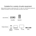 REXLIS 3635 3,5-mm-Stecker mit doppeltem Cinch-Vergoldungsstecker Schwarz geflochtenes Audiokabel aus schwarzer Baumwolle für aktiven Lautsprecher mit Cinch-Eingangsschnittstelle, Länge: 1 m – Bild 8