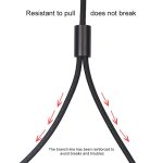 REXLIS 3635 3,5-mm-Stecker mit doppeltem Cinch-Vergoldungsstecker Schwarz geflochtenes Audiokabel aus Baumwolle für Cinch-Eingangsschnittstelle Aktivlautsprecher, Länge: 1,8 m – Bild 5