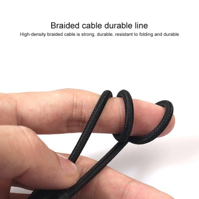 REXLIS 3635 3,5-mm-Stecker mit doppeltem Cinch-Vergoldungsstecker Schwarz geflochtenes Audiokabel aus Baumwolle für Cinch-Eingangsschnittstelle Aktivlautsprecher, Länge: 1,8 m – Bild 6