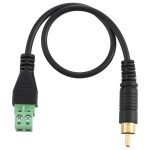 RCA-Stecker vergoldet auf 2-polige steckbare Anschlüsse Lötfreier USB-Anschluss Lötfreier Anschlussadapterkabel, Länge: 30 cm – Bild 3