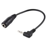 2,5 mm rechtwinkliger Stecker auf 3,5 mm Buchse Stereo AUX Audio DC Adapter Konverterkabel, Länge: 14 cm