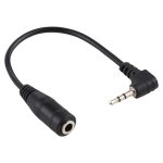 2,5 mm rechtwinkliger Stecker auf 3,5 mm Buchse Stereo AUX Audio DC Adapter Konverterkabel, Länge: 14 cm – Bild 2