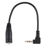 2,5 mm rechtwinkliger Stecker auf 3,5 mm Buchse Stereo AUX Audio DC Adapter Konverterkabel, Länge: 14 cm – Bild 3
