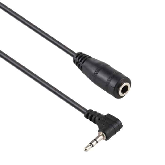 2,5 mm rechtwinkliger Stecker auf 3,5 mm Buchse Stereo AUX Audio DC Adapter Konverterkabel, Länge: 14 cm – Bild 4