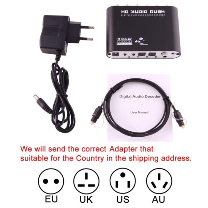 NEWKENG 51R DTS / AC3 ​​zu Analog 5.1 Audio / Stereo Audio Digital Audio Converter Decoder – Bild 5