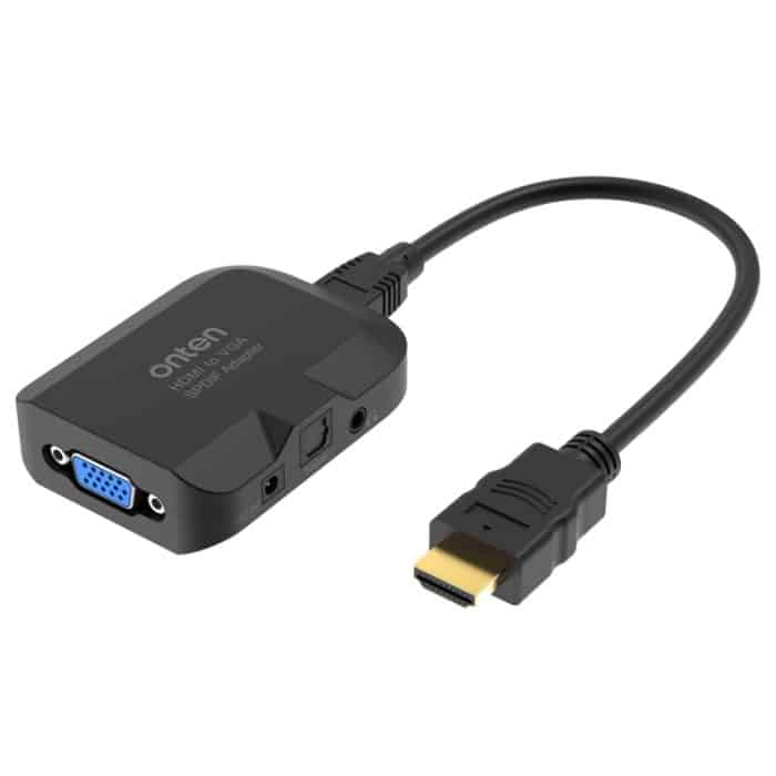Onten 35165 HDMI zu VGA + Optischer Audiokonverter für Lautsprecher / TV / Computer – Bild 1