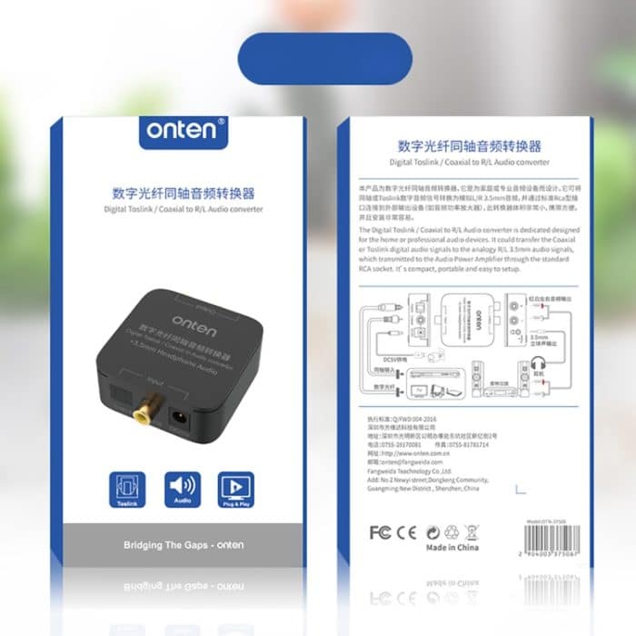 Onten 37506 Unterstützung für digitale optische koaxiale Audiokonverter 192K – Bild 5