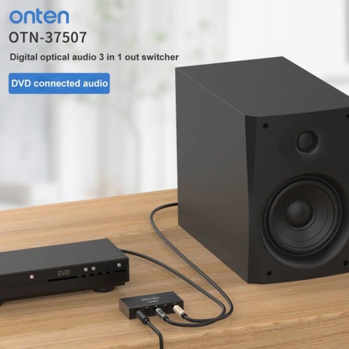 Onten 37507 Digital Optical Audio 3-in-1-Out-Switcher-Lautsprecheranschluss – Bild 6