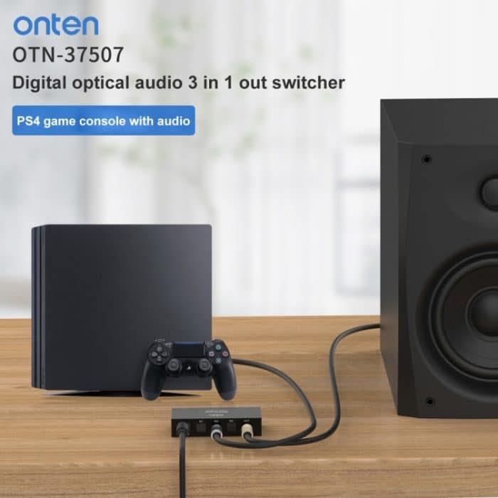 Onten 37507 Digital Optical Audio 3-in-1-Out-Switcher-Lautsprecheranschluss – Bild 7