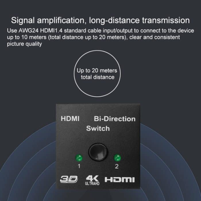 4k HD-Video-Smart Zwei-Wege-HDMI-Switcher – Bild 7