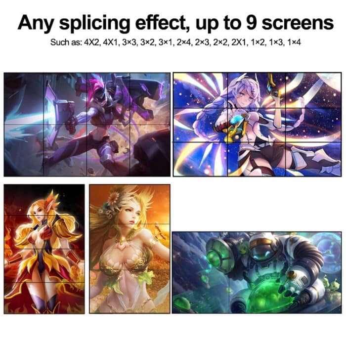 NK-BT88 4K 3X3 HDMI-Videowandcontroller Mehrbild-Spleißprozessor mit Fernbedienung – Bild 7