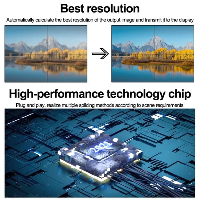 NK-BT88 4K 3X3 HDMI-Videowandcontroller Mehrbild-Spleißprozessor mit Fernbedienung – Bild 9