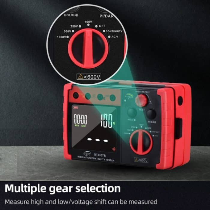 Benetech GT5307B Professioneller LCD-Digital-Isolationswiderstand Tester – Bild 5