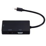 Mini DP zu HDMI + DVI + VGA Rechteckiger Multifunktionskonverter, Kabellänge: 28 cm, Mini DP to HDMI + DVI + VGA Rectangle Black, Mini DP to HDMI + DVI + VGA, Mini DP to HDMI + DVI + VGA Rectangle White – Bild 3